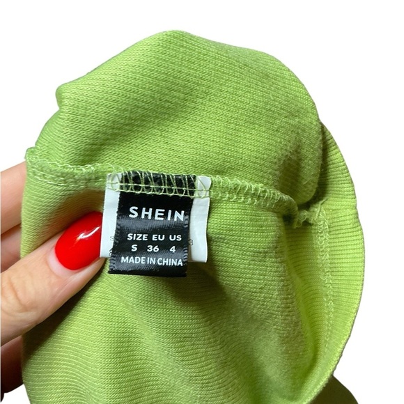 SHEIN Lime Green Cutout Mini Dress - Picture 3 of 3